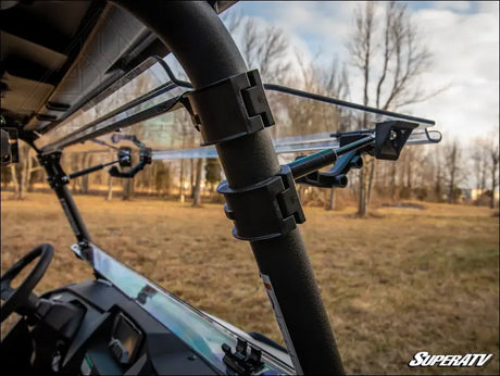 SuperATV Yamaha Wolverine X4 Scratch Resistant Flip Windshield - 2018-2020