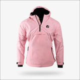 Waterproof 1/2 Zip Bog Hoodie | Womens - Light Pink - Large - Outerwear