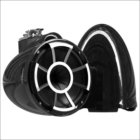 Wet Sounds Revolution Series 10’’ Black Tower Speakers - Swivel Clamp Base Mount - Audio