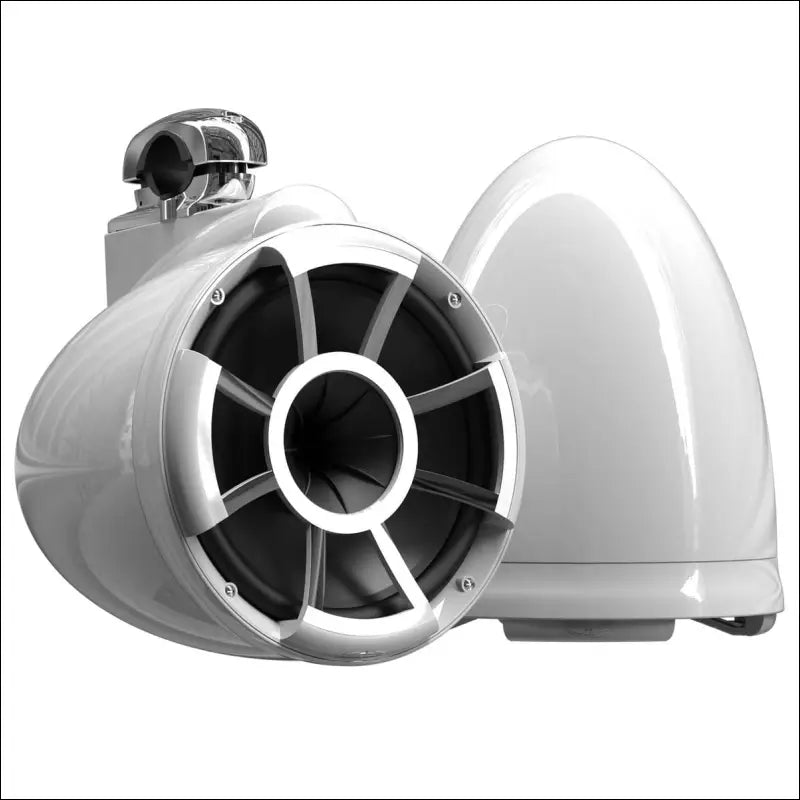 Wet Sounds Revolution Series 10’’ White Tower Speakers - Fixed Clamp Mini (1’’ - 1 7/8’’) - Audio