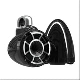 Wet Sounds Revolution Series 8’’ Black Tower Speakers - Silver Aluminum Fixed Clamp (1 7/8’’ - 3’’) - Audio