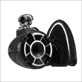 Wet Sounds Revolution Series 8’’ Black Tower Speakers - Swivel Clamp Mini (1’’ - 1 7/8’’) - Audio