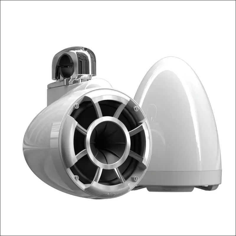 Wet Sounds Revolution Series 8’’ White Tower Speakers - Fixed Clamp (1 7/8’’ - 3’’) - Audio